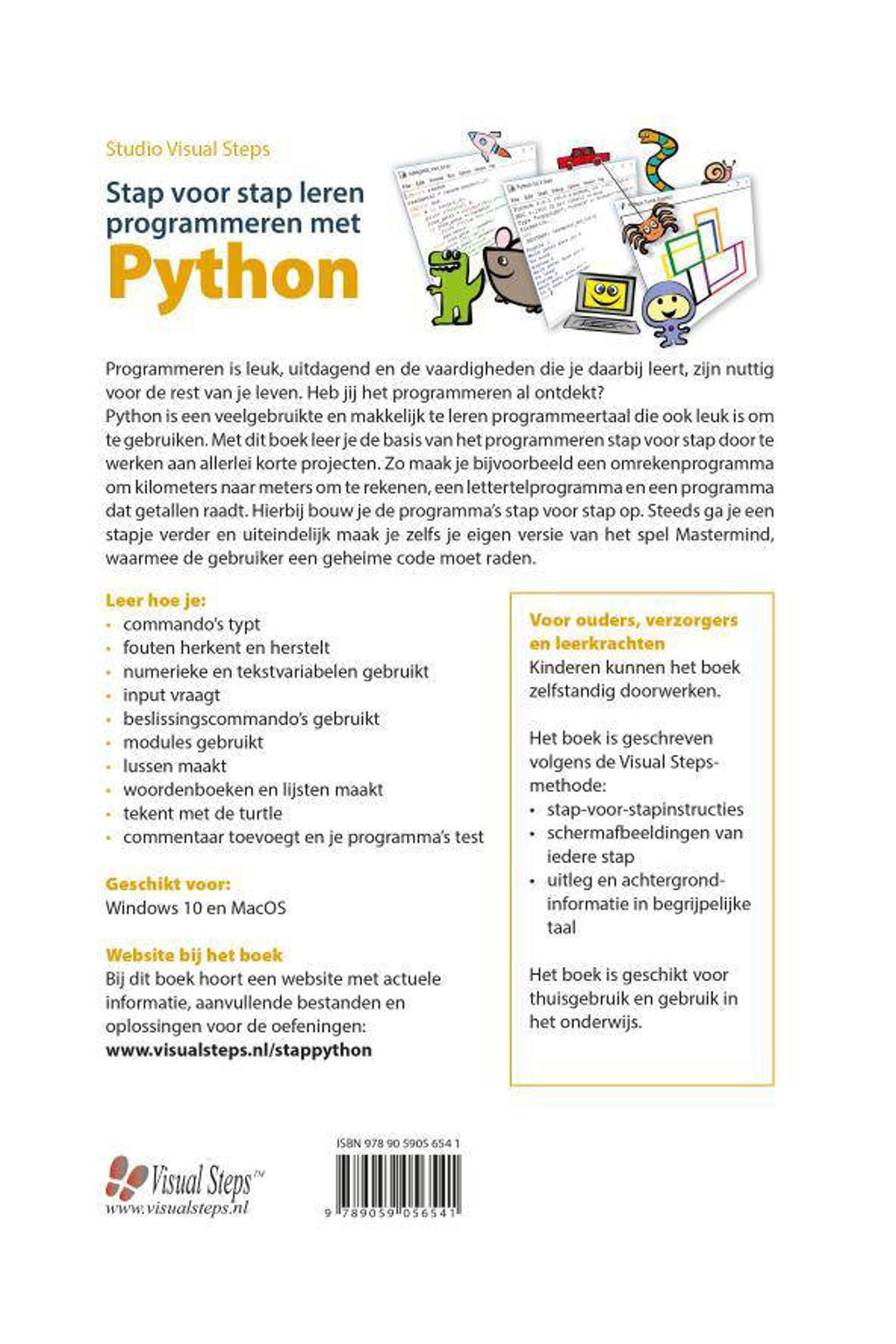 Studio Visual Steps Stap voor stap leren programmeren met Python | wehkamp