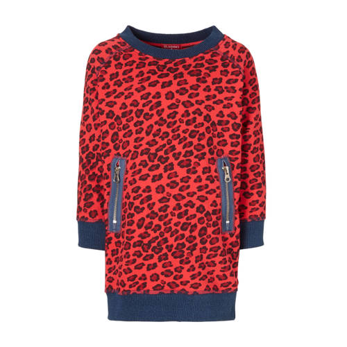 Claesens Sweatjurk Met Panterprint Roodroze claesens kopen in de aanbieding