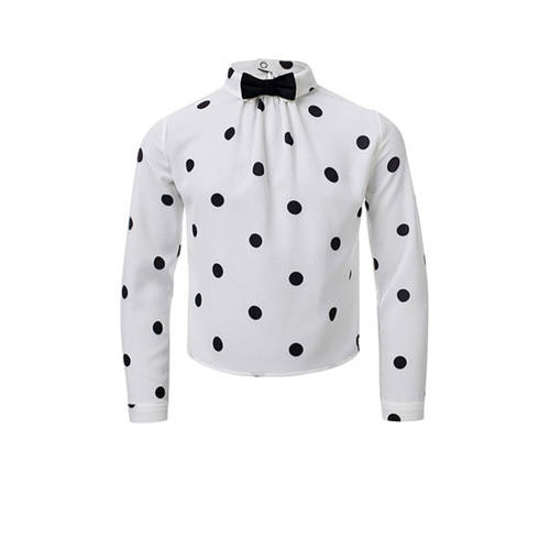 Looxs Top Met Stippen En Strik Offwhite looxs kopen in de aanbieding