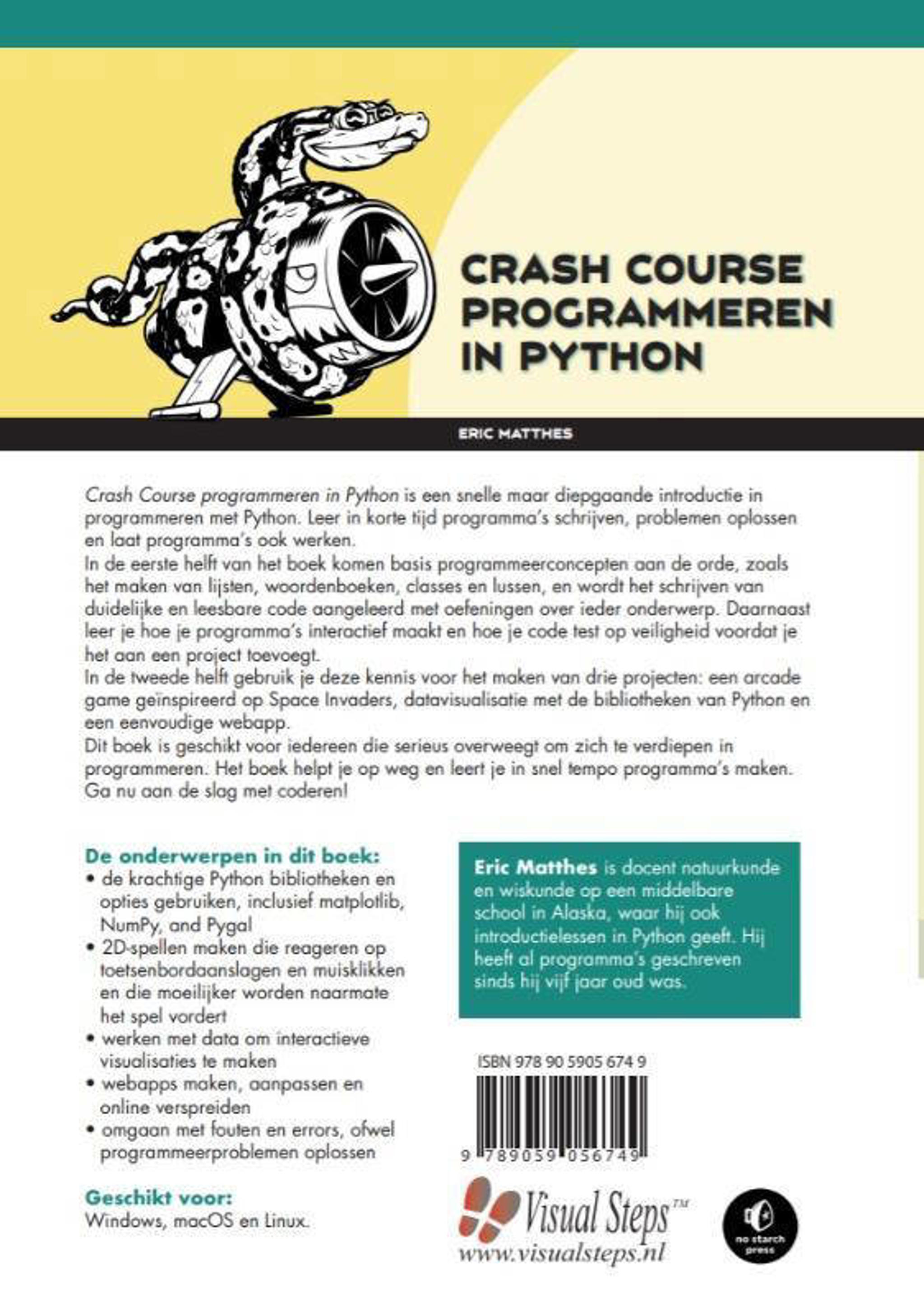 Eric Matthes Crash course programmeren in Python | wehkamp