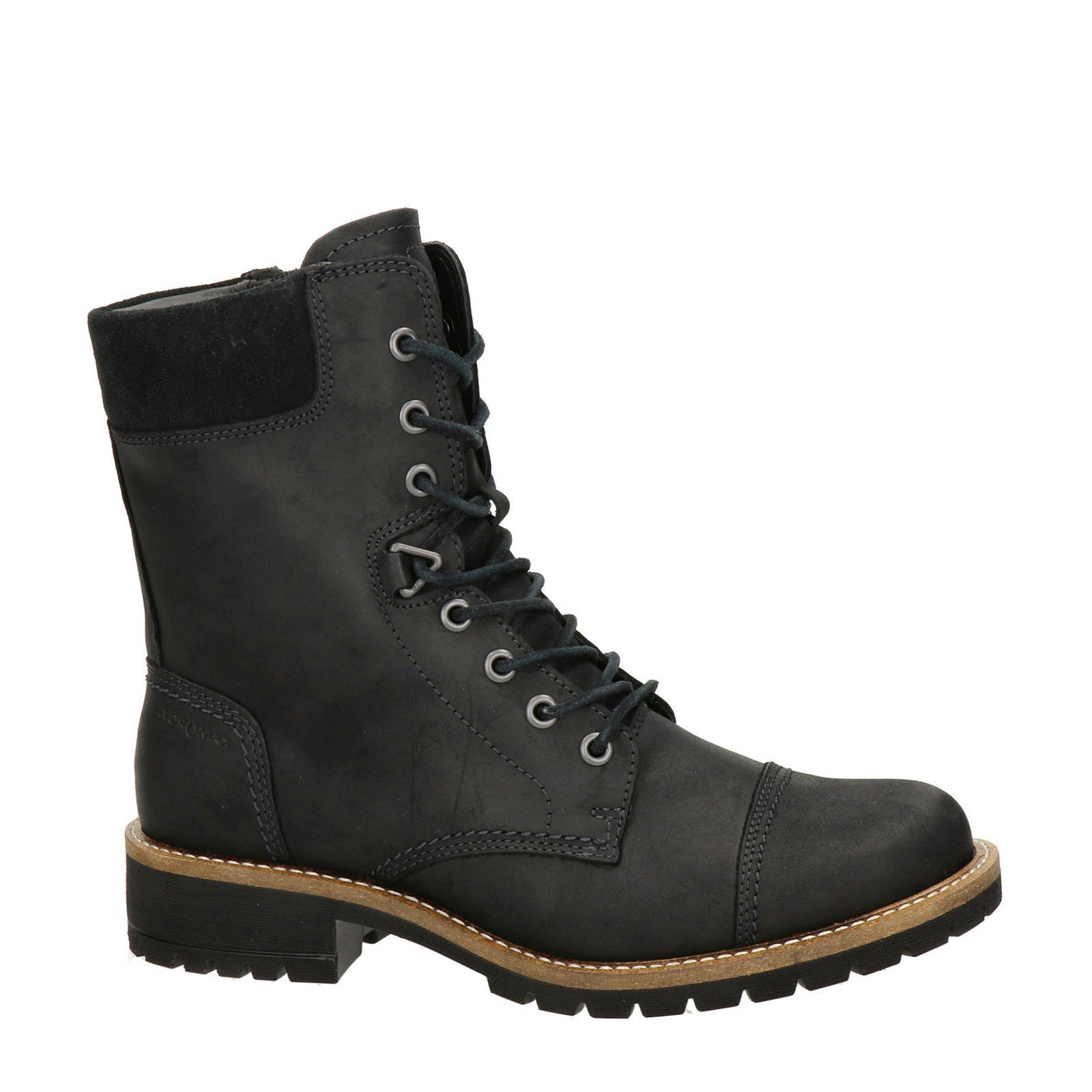 Ecco Elaine nubuck veterboots zwart/zwart - Vergelijk prijzen