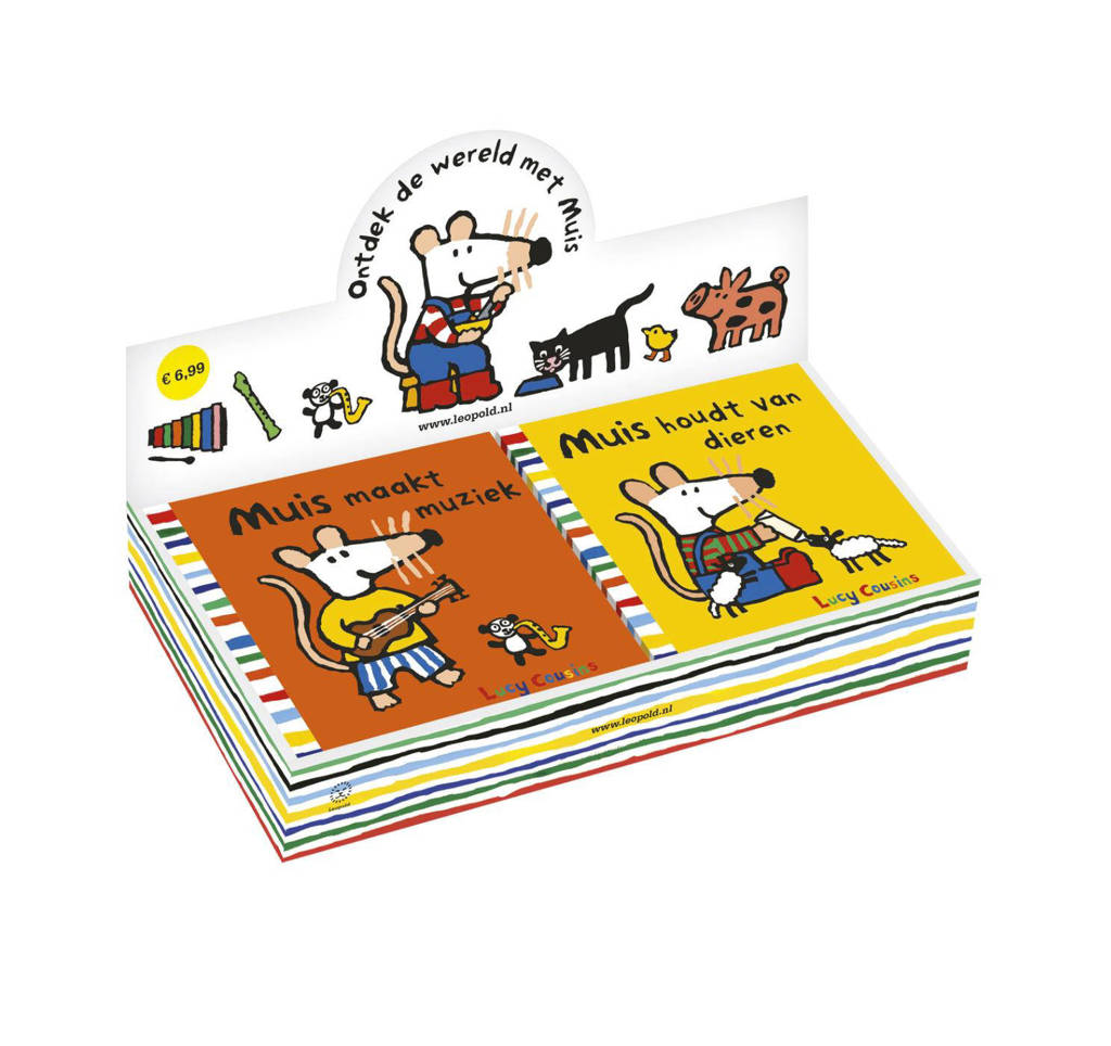 Display Muis maakt muziek/houdt van dieren 2x5 - Lucy Cousins
