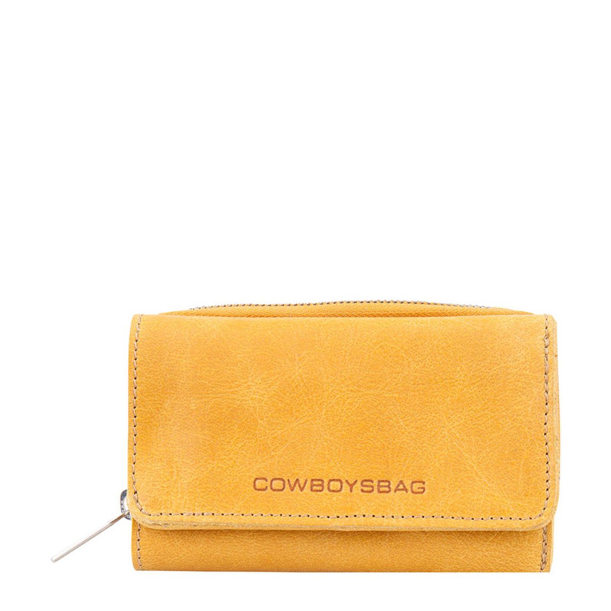 geweld auteursrechten kijk in Cowboysbag leren portemonnee Purse Warkley geel | wehkamp