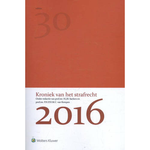 Kroniek Van Het Strafrecht 2016 huismerk kopen in de aanbieding Kroniek Van Het Strafrecht 2016 huismerk kopen in de aanbieding