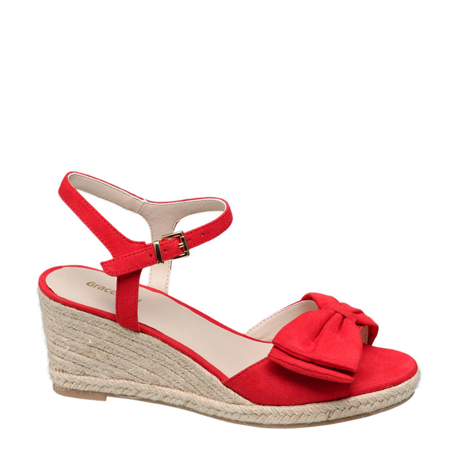 Espadrilles sleehak van online haren