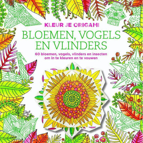 Kleur Je Origami Bloemen Vogels En Vlinders huismerk kopen in de aanbieding