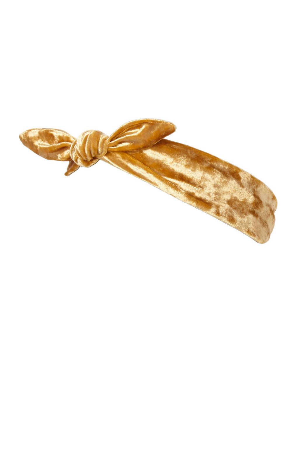 Small Rags fluwelen haarband, Pale Gold