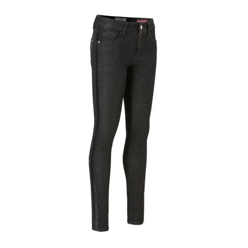 Cars Skinny Jeans Maurelle Met Zijstreep Zwart cars kopen in de aanbieding