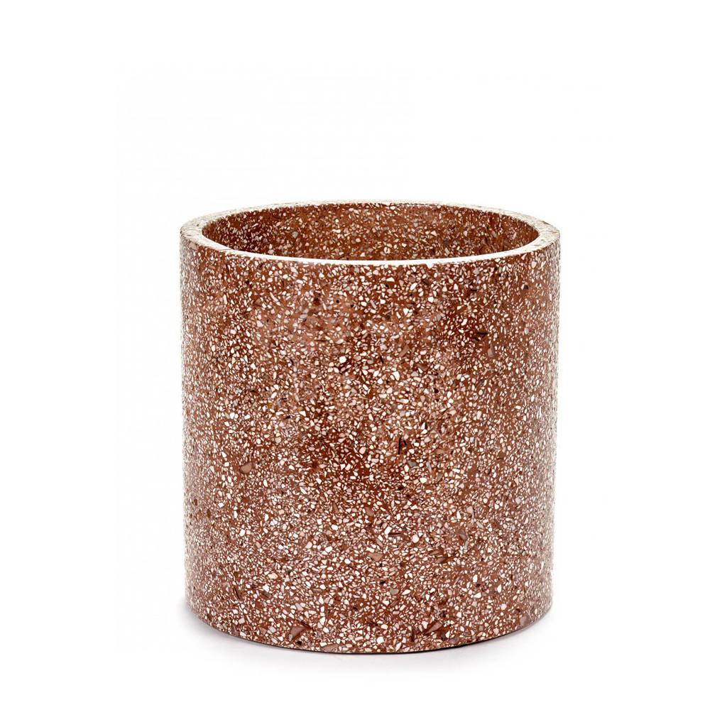 Serax bloempot Terrazzo, Bruin/rood
