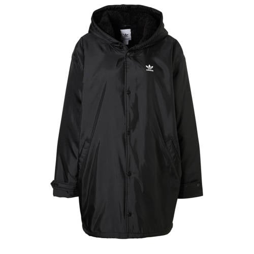 Adidas Originals Oversized Jas Met Teddyvoering Zwart adidas kopen in de aanbieding