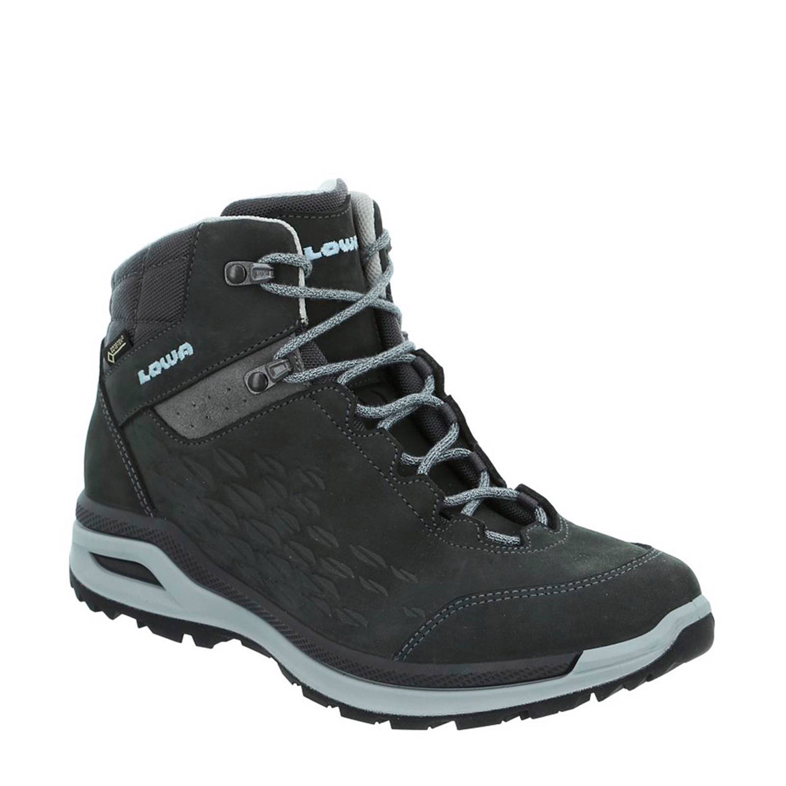 Lowa Locarno GTX Mid wandelschoenen antraciet/lichtblauw | wehkamp