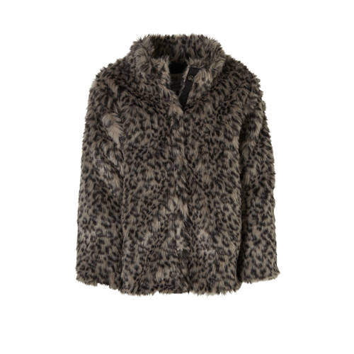 Koko Noko Imitatie Bontjas Met Panterprint koko noko kopen in de aanbieding