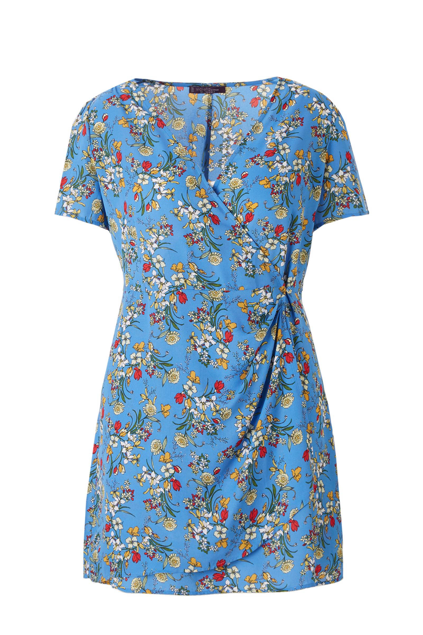 Violeta by Mango jurk met bloemen blauw | wehkamp Violeta by Mango jurk met bloemen blauw | wehkamp
