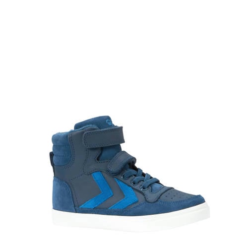 Hummel Stadil Leren Sneakers Blauw hummel kopen in de aanbieding