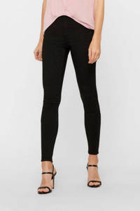 Zwarte dames VERO MODA high waist skinny jeans stay black van duurzaam stretchdenim met rits- en knoopsluiting
