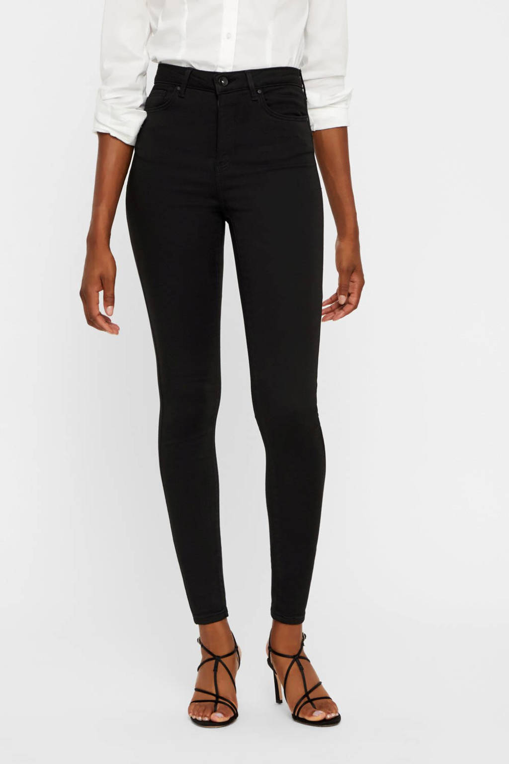 waist skinny jeans VMSOPHIA stay black | wehkamp