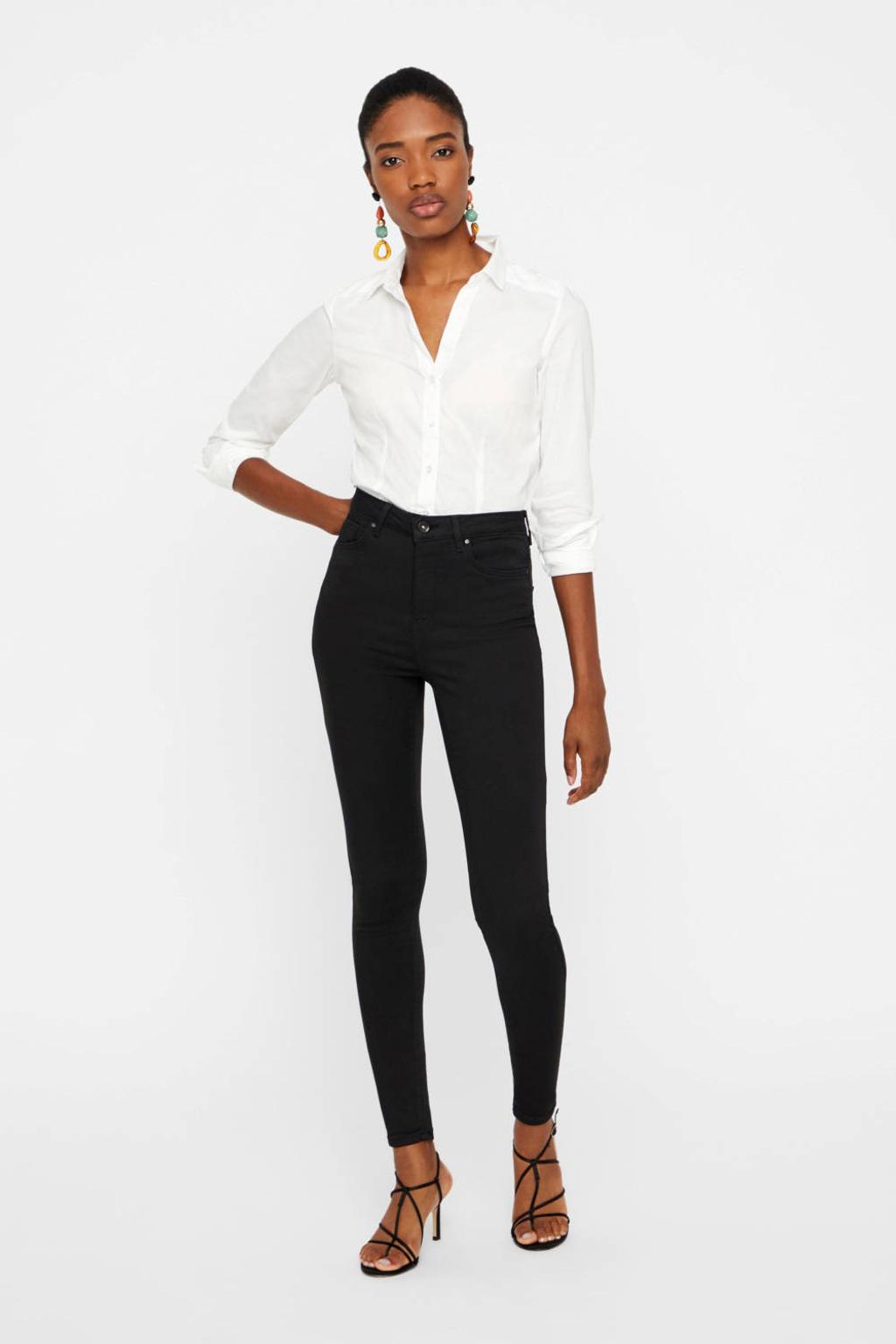 VERO MODA high waist skinny jeans VMSOPHIA stay black