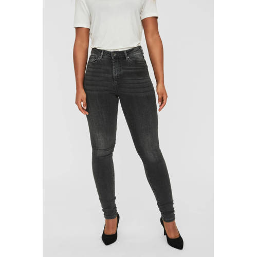 VERO MODA high waist skinny jeans VMSOPHIA dark grey denim afbeelding