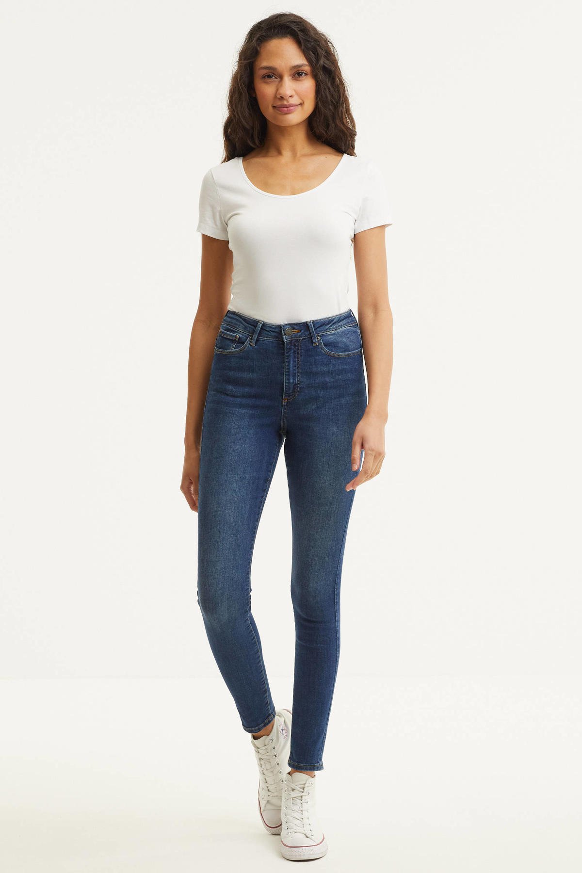 VERO MODA high waist wehkamp denim jeans | blue skinny VMSOPHIA medium