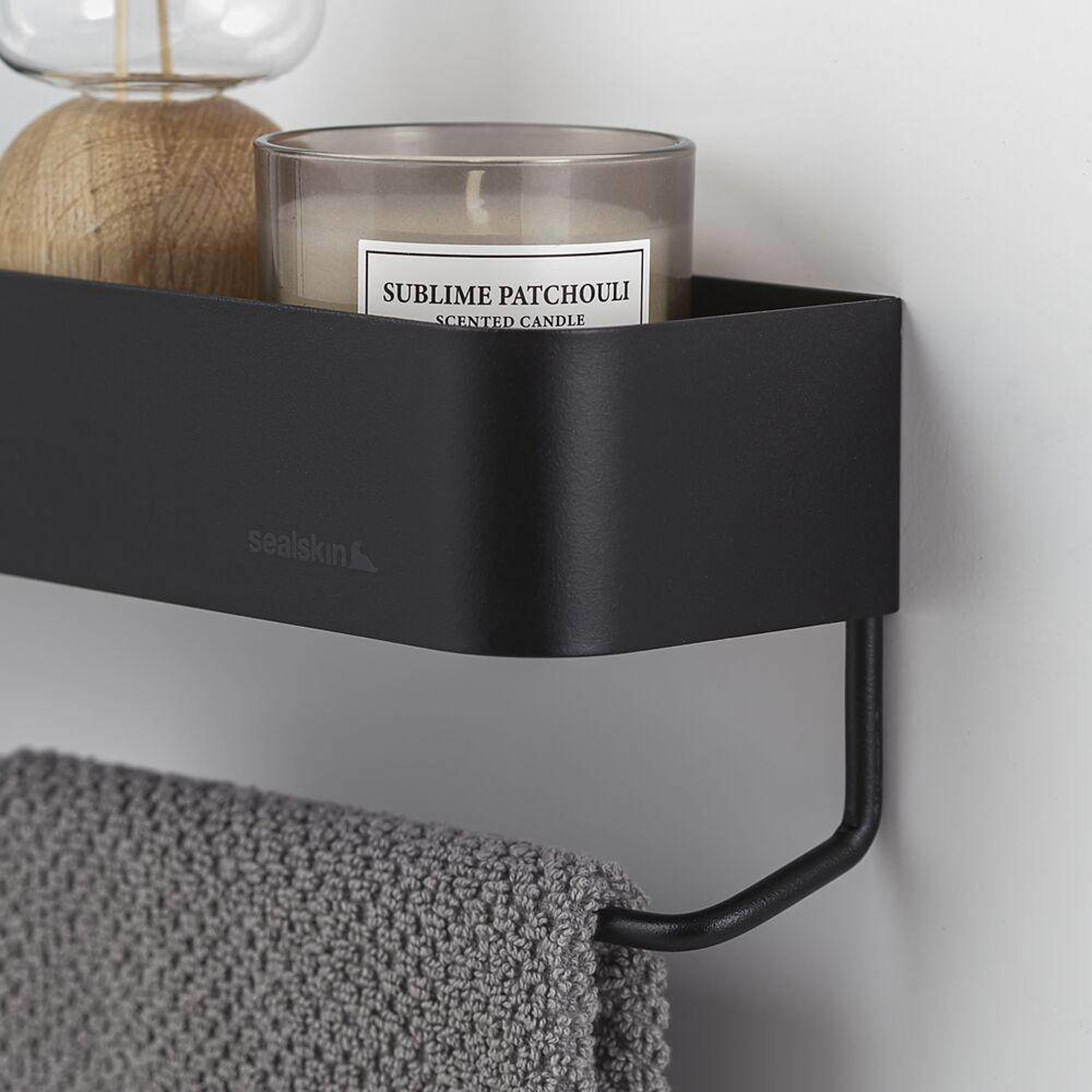 Sealskin wandrek met handdoekhouder Brix (35x10x8 cm) - Afbeelding 4