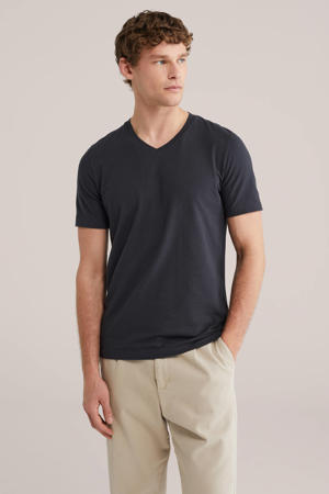 regular T-shirt marineblauw