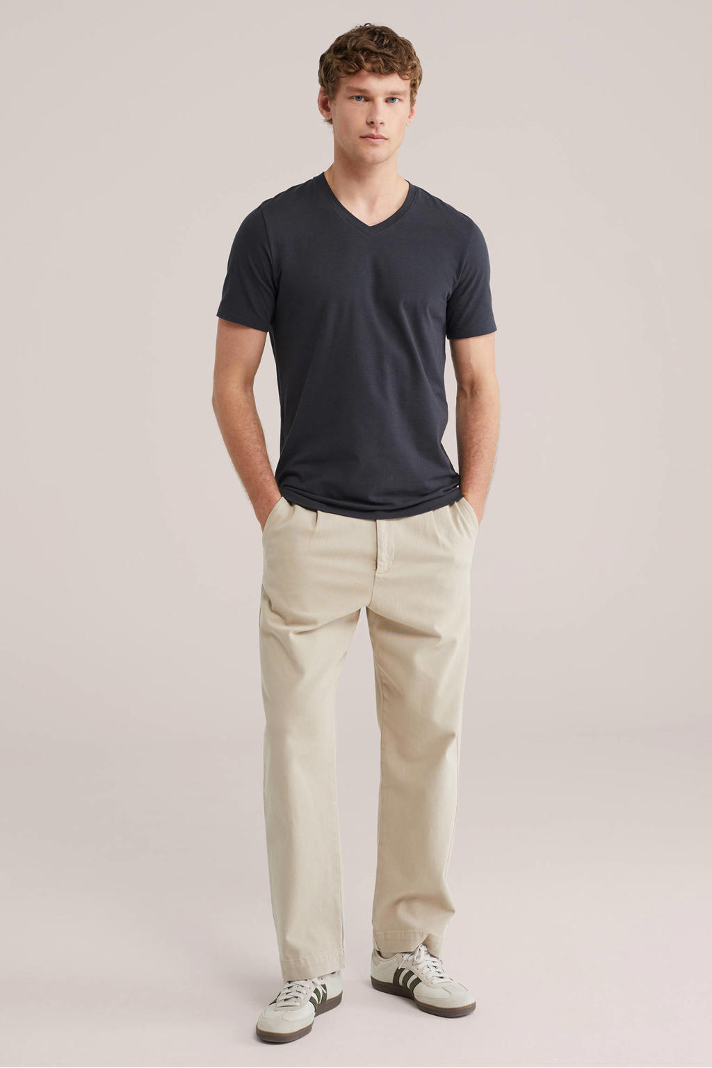 WE Fashion regular T-shirt marineblauw