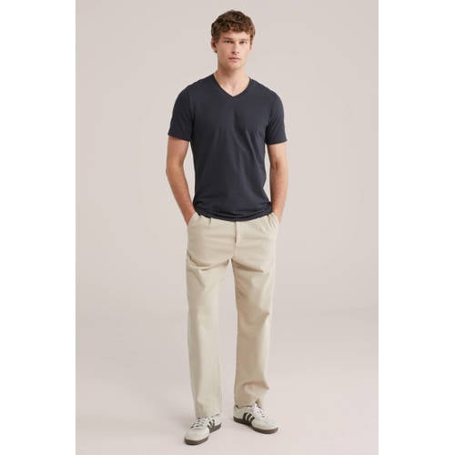 WE Fashion slim fit T-shirt marine afbeelding