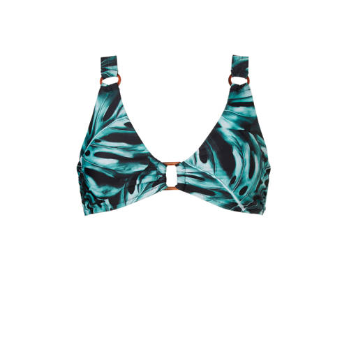 Whkmps Beachwave Mix Match Halter Bikinitop In All Over Print Zwart whkmps beachwave kopen in de aanbieding