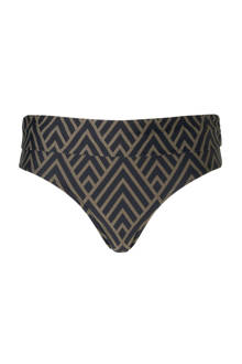Mix & Match omslagbroekje gevoerd in all over print zwart