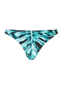Mix & Match bikinibroekje gevoerd in all over print groen