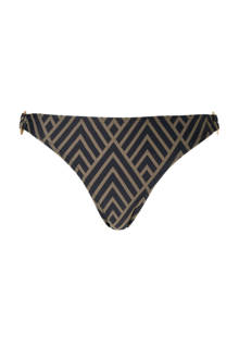 Mix & Match bikinibroekje gevoerd in all over print zwart