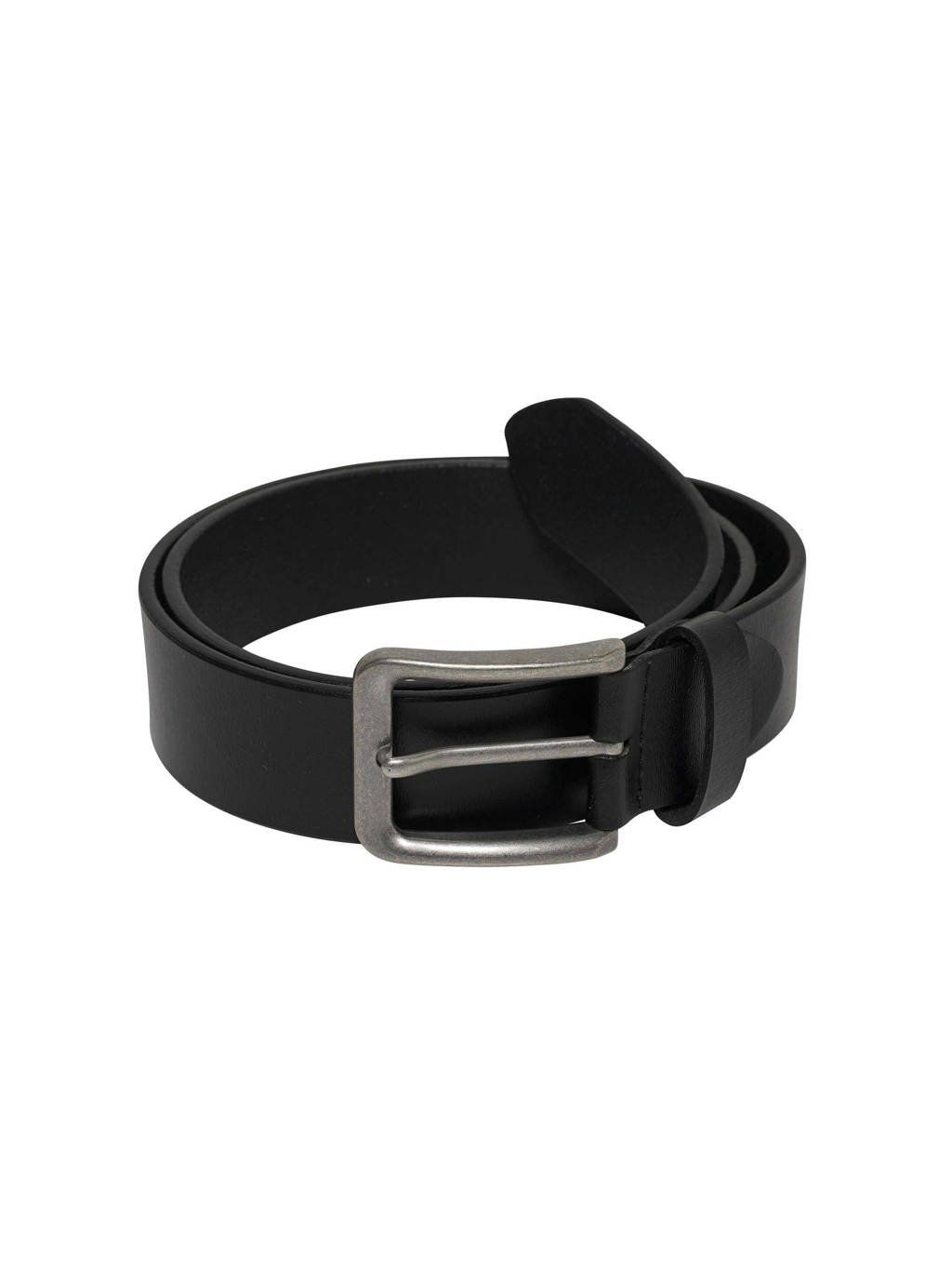 ONLY & SONS leren riem ONSCHARLTON zwart, Zwart