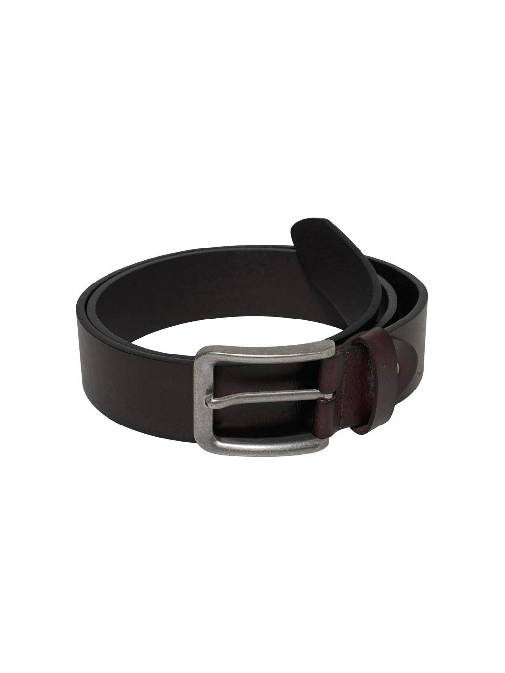 ONLY & SONS leren riem ONSCHARLTON donkerbruin, Donkerbruin