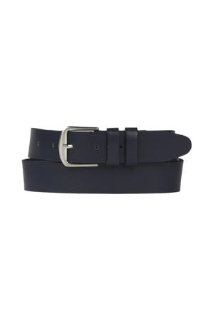 leren riem donkerblauw