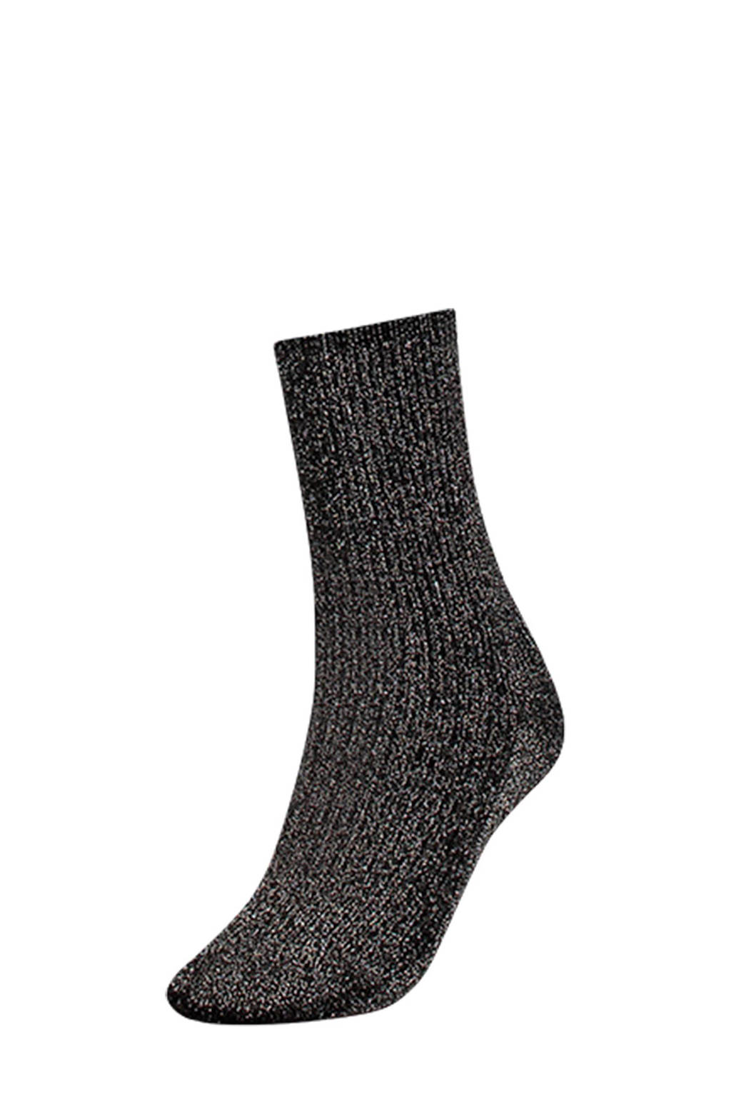 Tommy Hilfiger glitter sokken, Zwart
