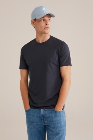 basic slim fit t-shirt marineblauw