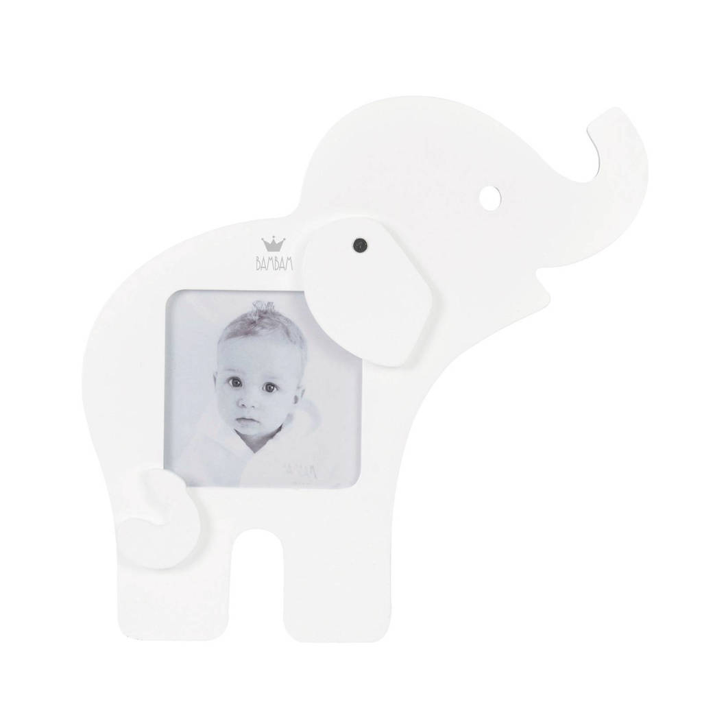 BamBam fotolijst olifant wit in geschenkdoos, Wit