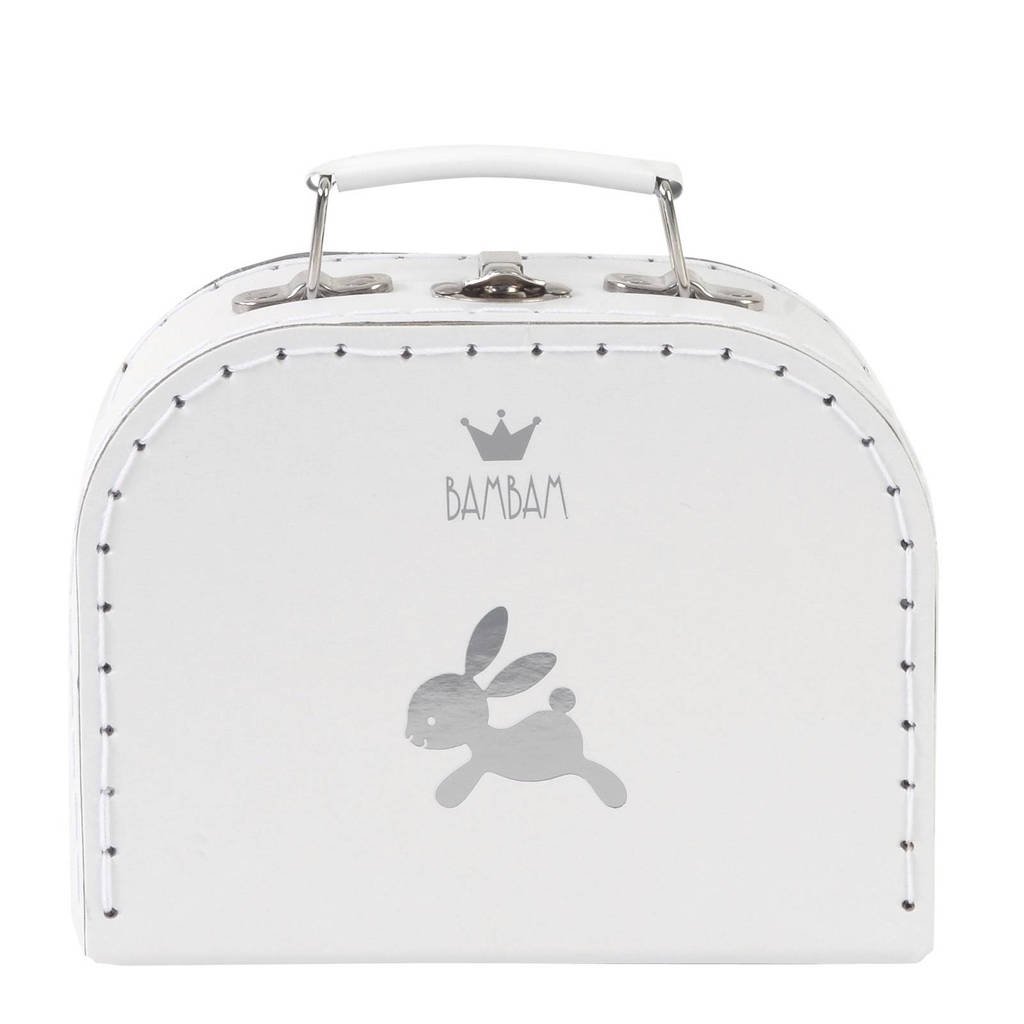 BamBam koffertje konijn small wit, Wit