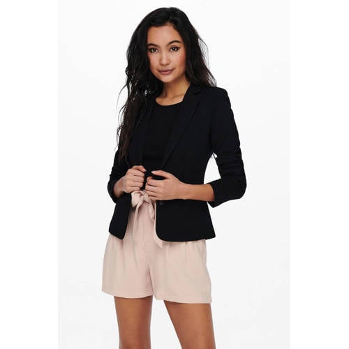 ONLY getailleerde jersey blazer ONLPOPTRASH zwart afbeelding