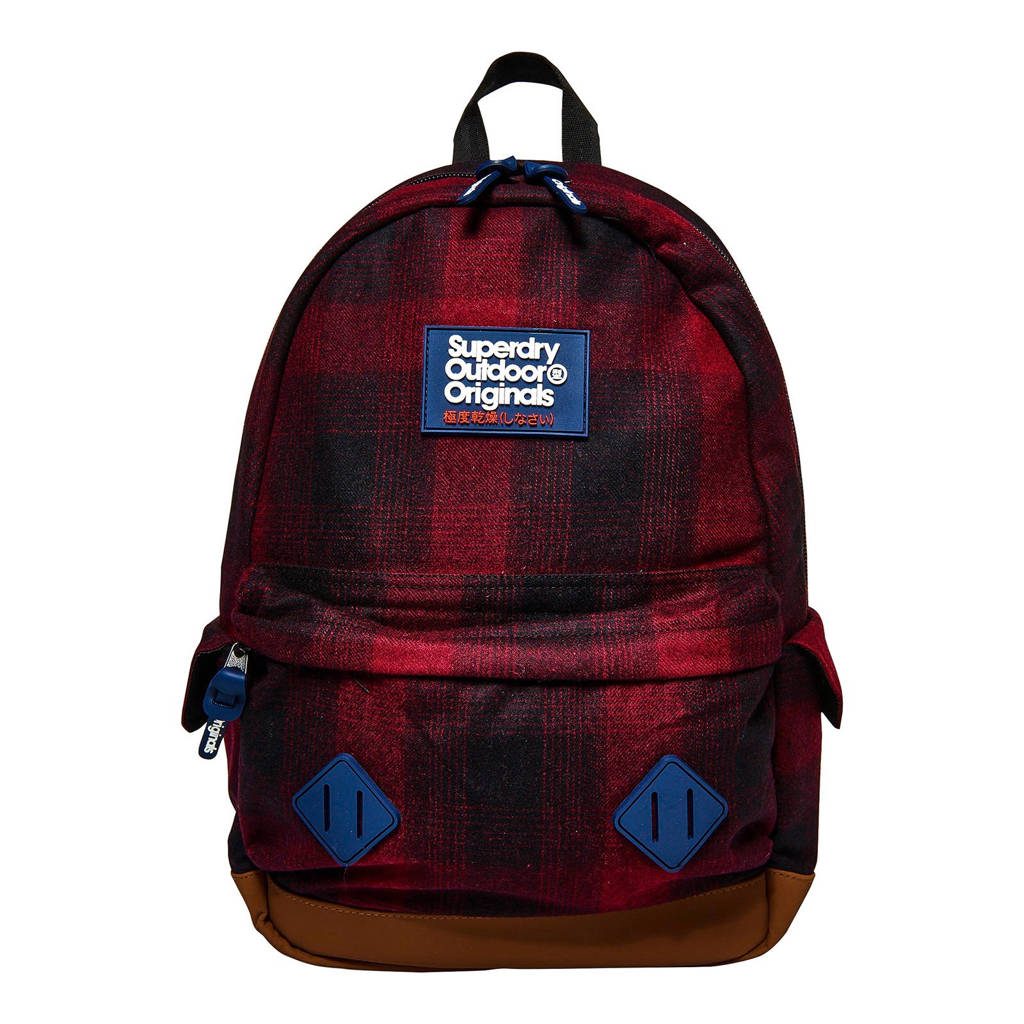 Superdry rugzak Frontier Montana, rood/grijs/blauw