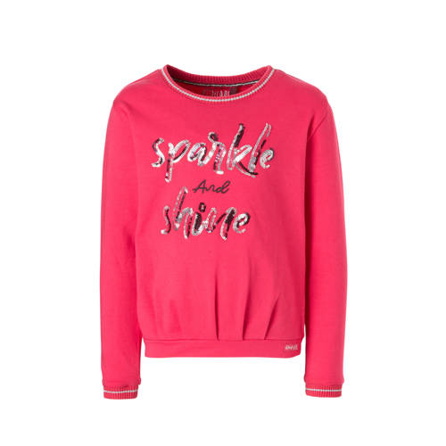 Quapi Sweater Lodi Met Pailletten Roze quapi kopen in de aanbieding