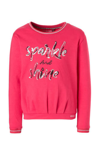sweater Lodi met pailletten roze