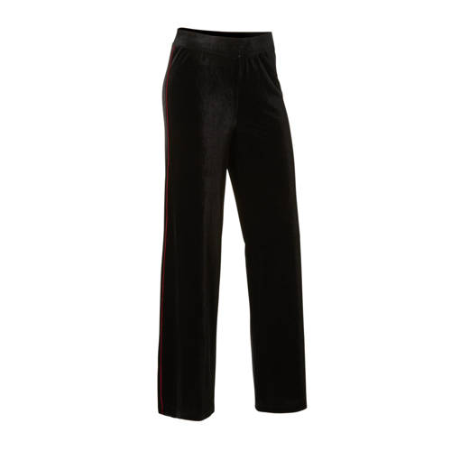 Pieces Velvet Loose Fit Broek Met Zijstreep pieces kopen in de aanbieding