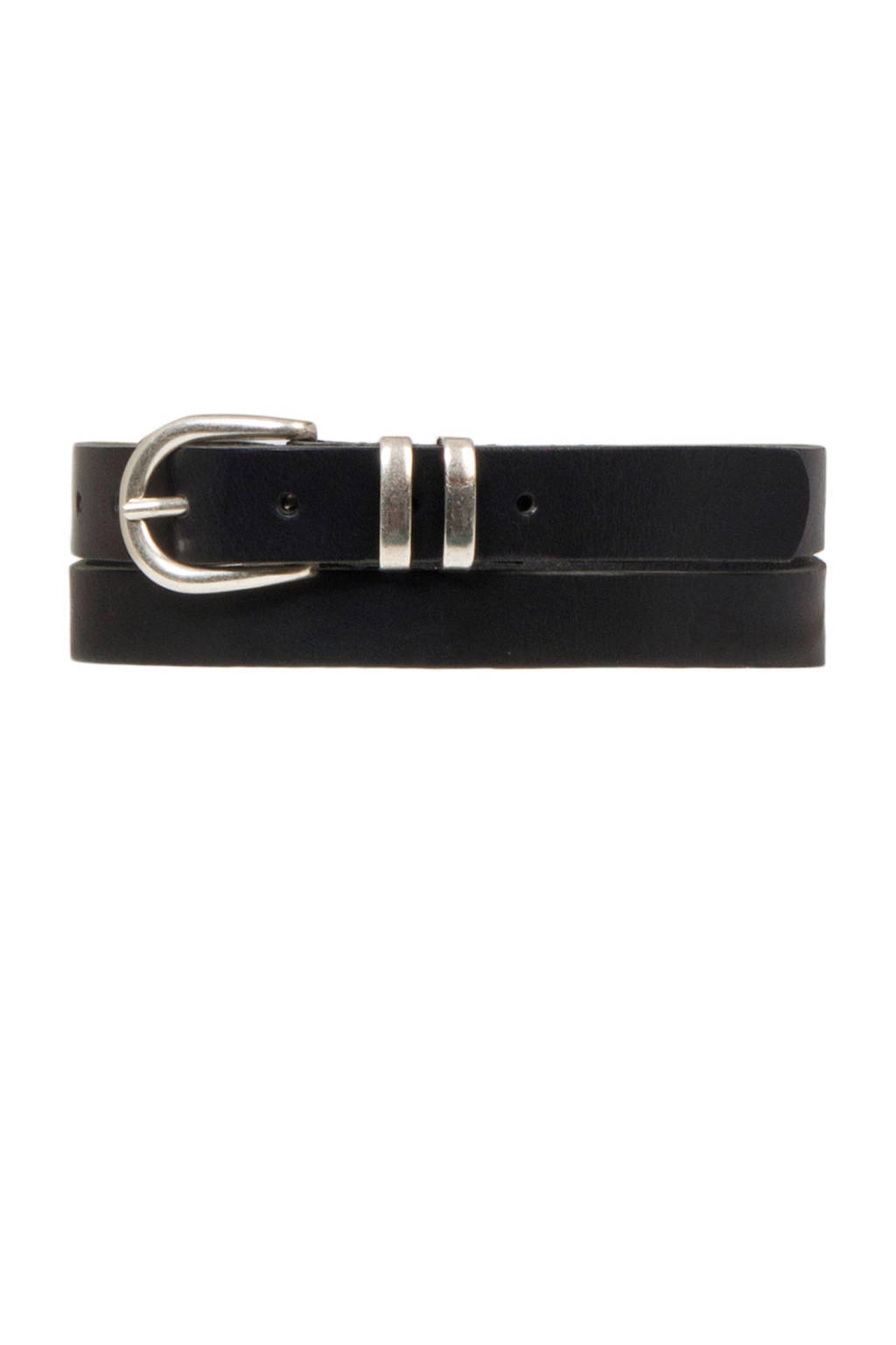 Cowboysbag Cowboysbelt leren riem zwart, 100 - Black
