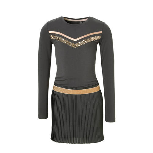 Levv Jurk Met Plisse Rok Grijs levv kopen in de aanbieding Levv Jurk Met Plisse Rok Grijs levv kopen in de aanbieding