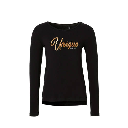 Levv Longsleeve Amora Met Pailletten Zwart levv kopen in de aanbieding
