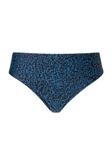 Mix & Match bikinibroekje gevoerd in all over print blauw
