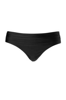 Mix & Match bikinibroekje met plooien zwart