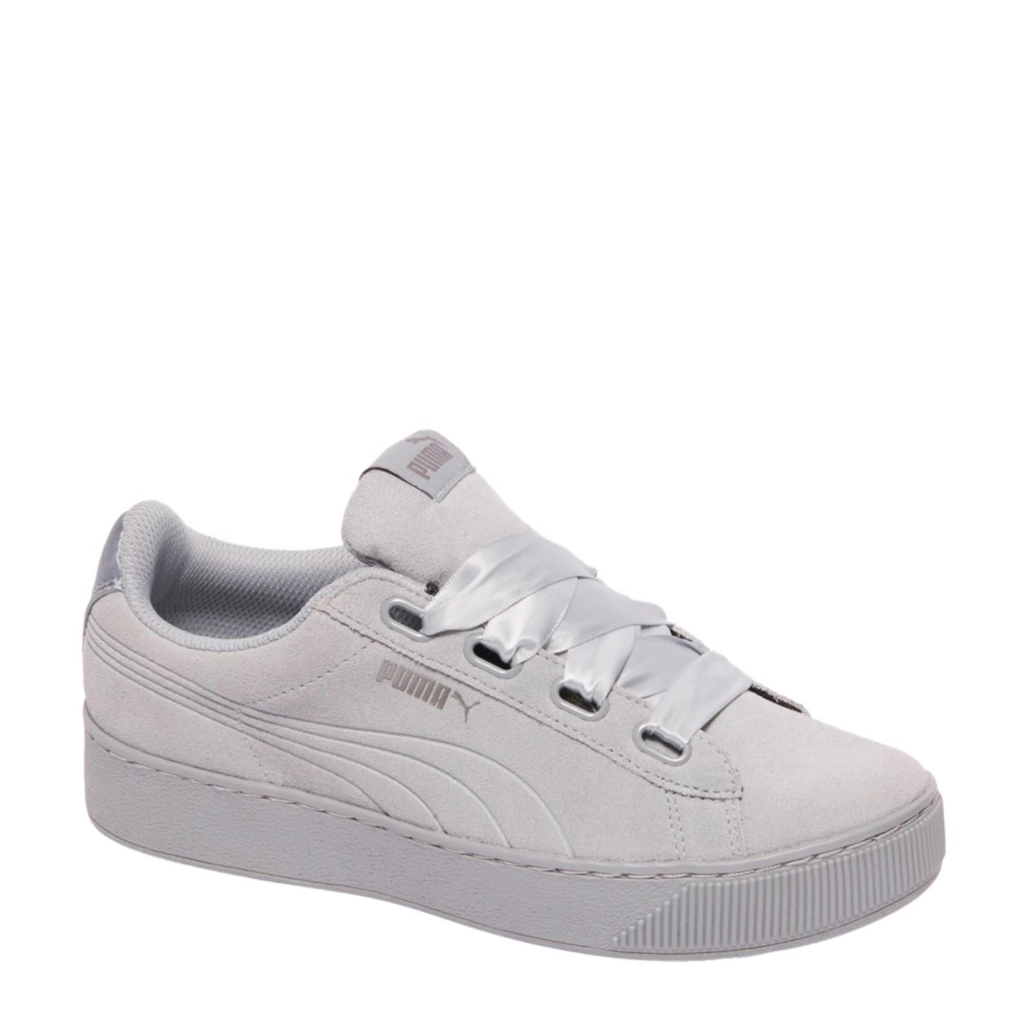 puma vikky platform ribbon white