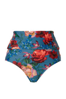 omslag bikinibroekje in all over print blauw